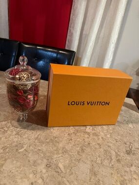 Louis Vuitton Orange Storage Box - Signature Logo